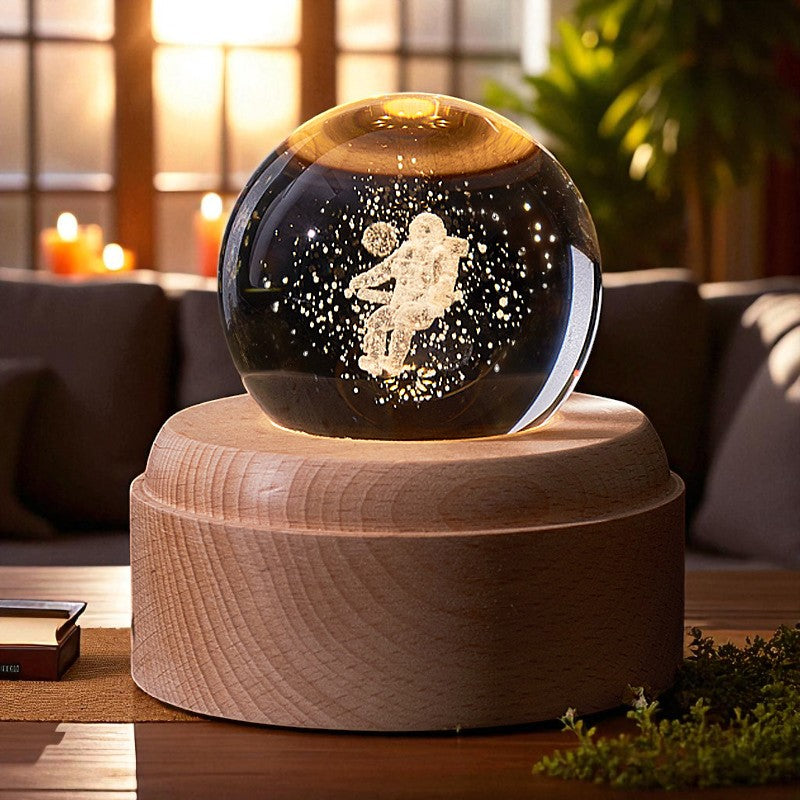 Celestial Harmony β Rotating Crystal Light with Music