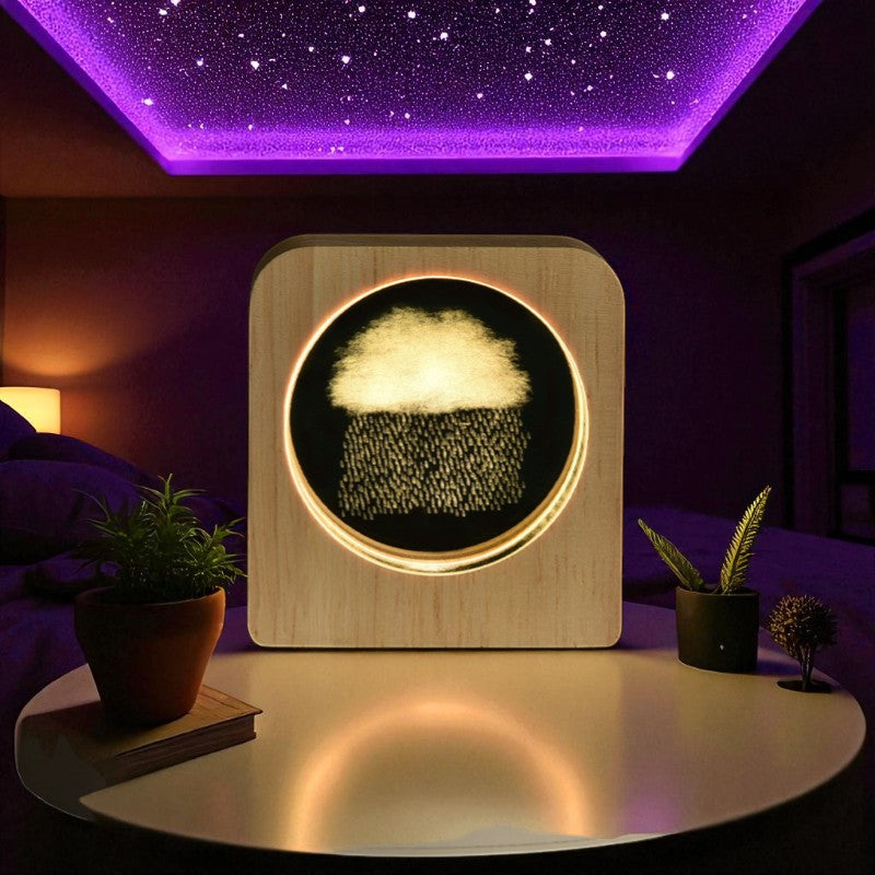 Eternal Light Series β Wooden LED Lamp with Symbolic Designs