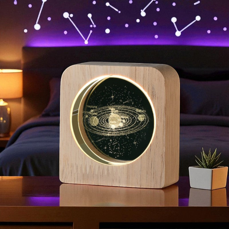 Eternal Light Series β Wooden LED Lamp with Symbolic Designs