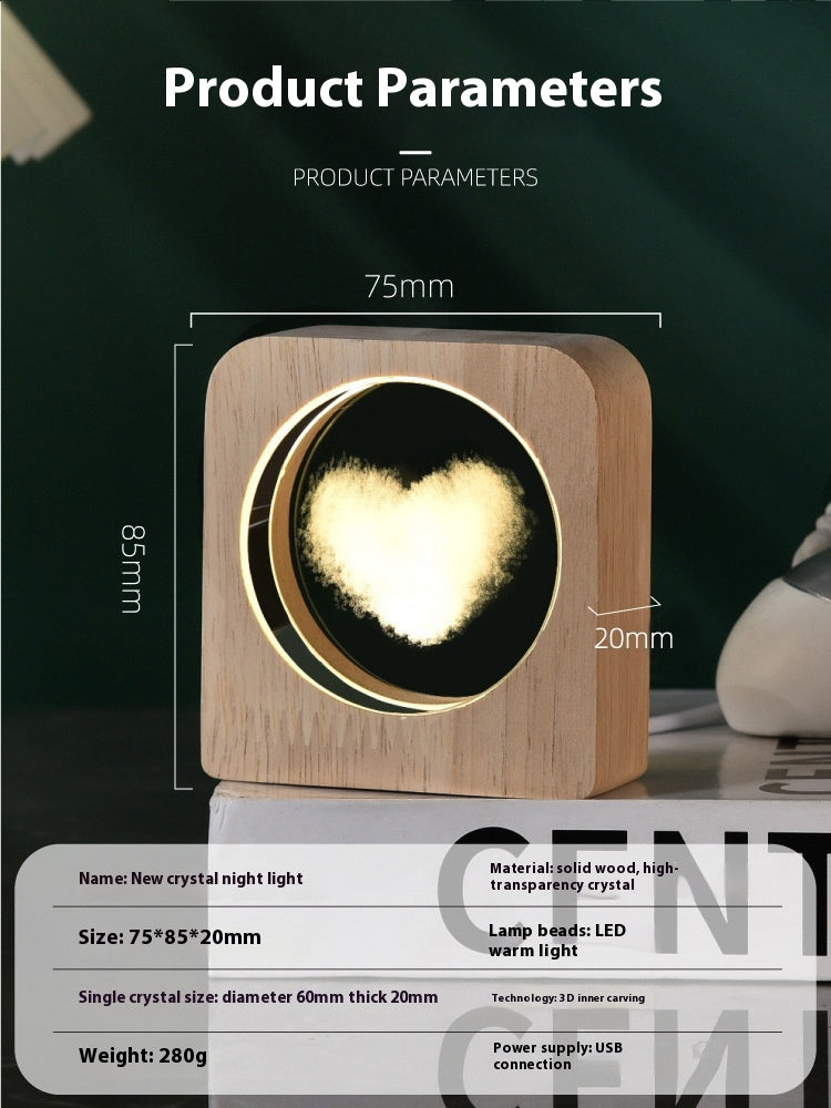Eternal Light Series – Wooden LED Lamp with Symbolic Designs