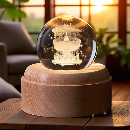 Celestial Harmony – Rotating Crystal Light with Music
