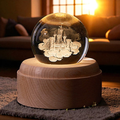 Celestial Harmony – Rotating Crystal Light with Music