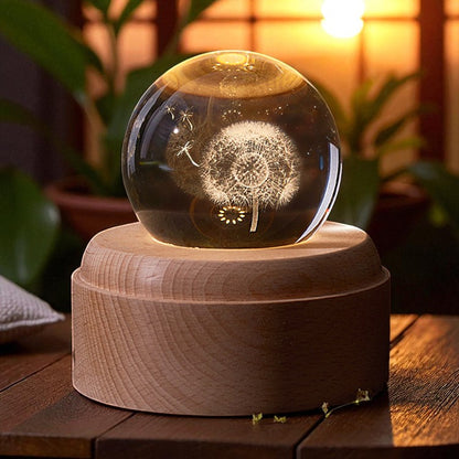 Celestial Harmony – Rotating Crystal Light with Music