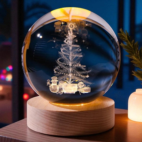 Galaxy Vision Sphere – LED Lighted Crystal Orb for Cosmic Decor and Gifts