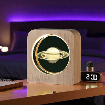 Eternal Light Series – Wooden LED Lamp with Symbolic Designs