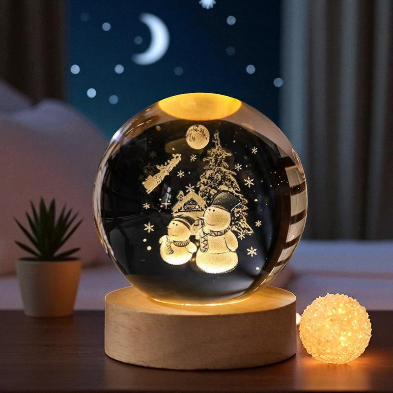 Galaxy Vision Sphere – LED Lighted Crystal Orb for Cosmic Decor and Gifts