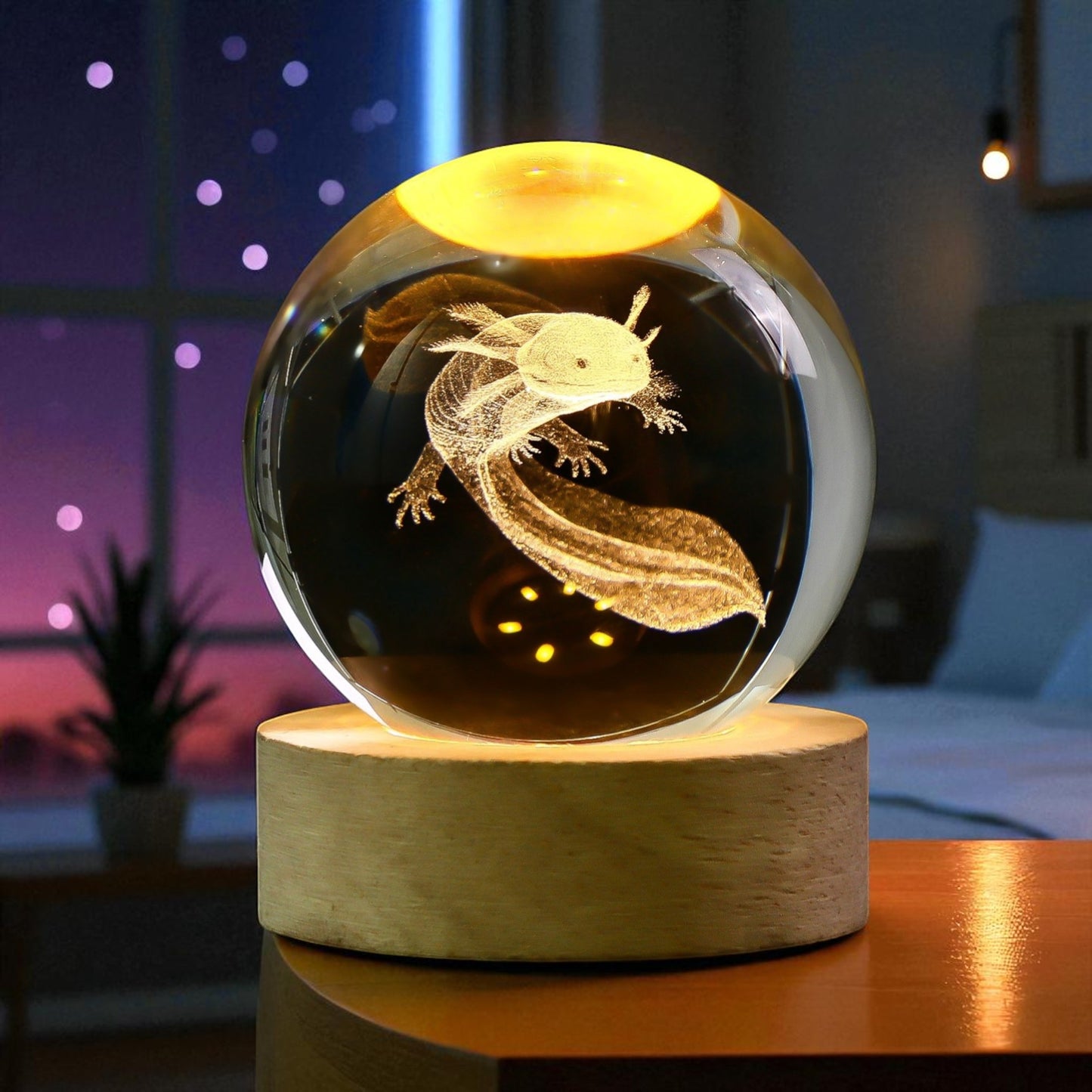 Galaxy Vision Sphere – LED Lighted Crystal Orb for Cosmic Decor and Gifts