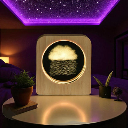 Eternal Light Series – Wooden LED Lamp with Symbolic Designs