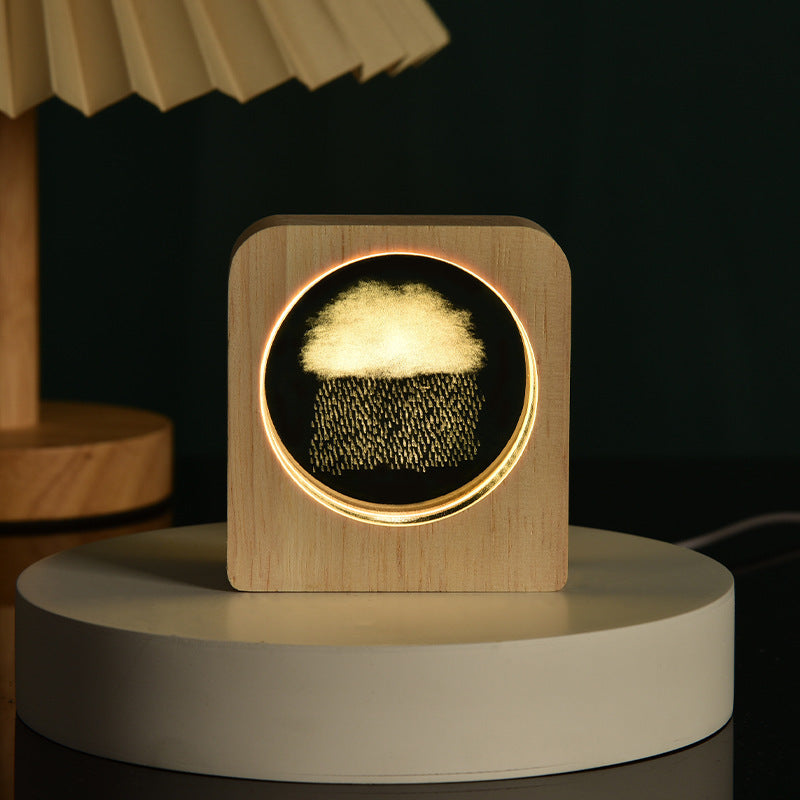 Creative Glow Crystal Small Night Lamp Desktop Decoration