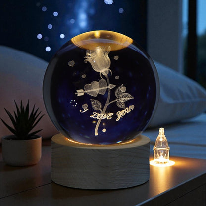 Galaxy Vision Sphere – LED Lighted Crystal Orb for Cosmic Decor and Gifts