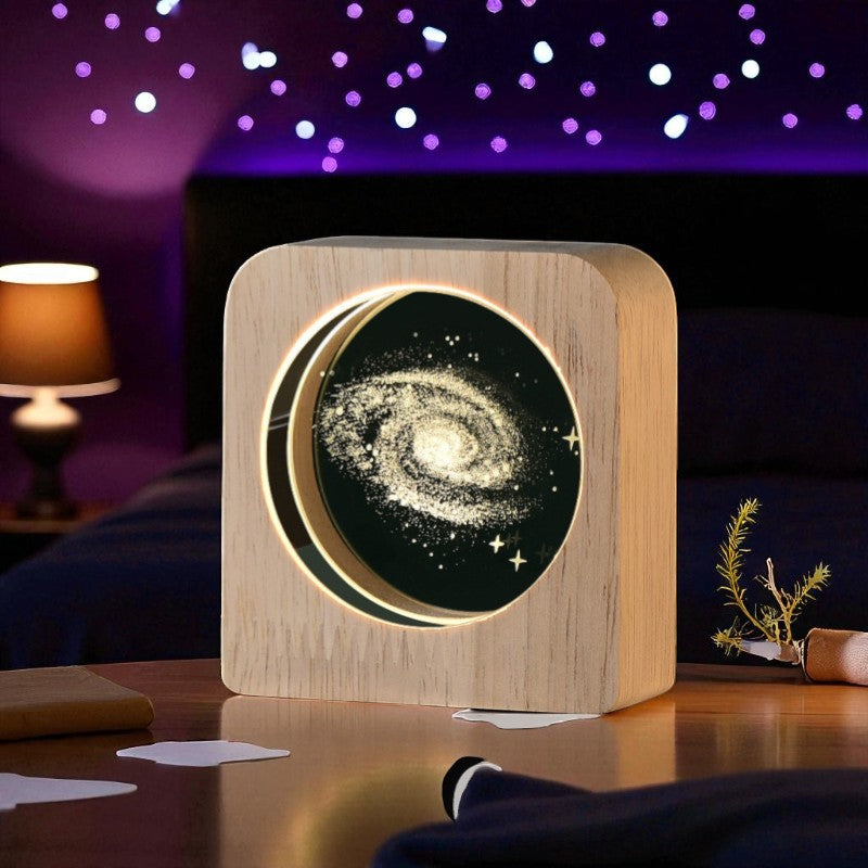Eternal Light Series – Wooden LED Lamp with Symbolic Designs