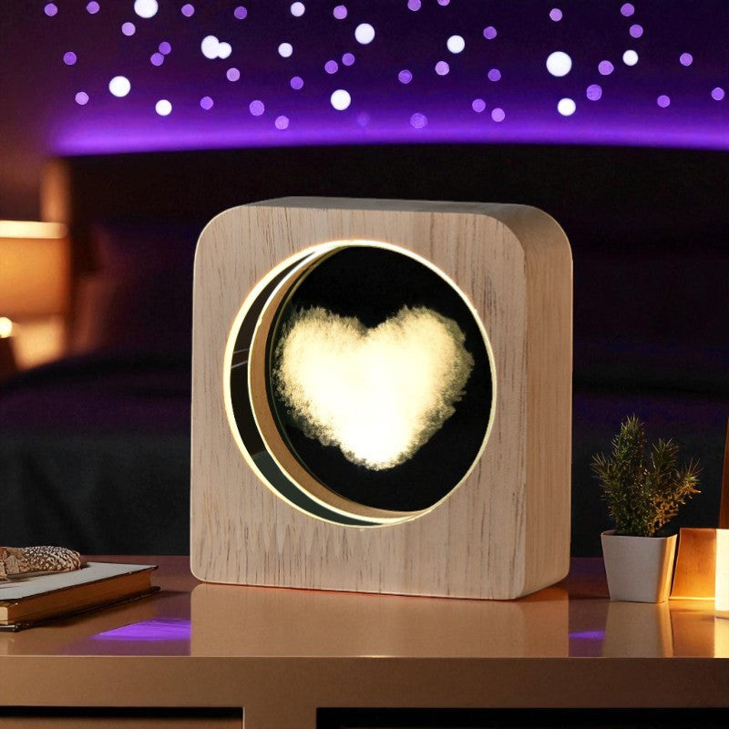 Eternal Light Series – Wooden LED Lamp with Symbolic Designs