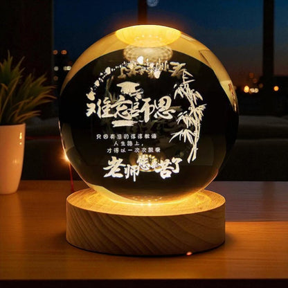 Galaxy Vision Sphere – LED Lighted Crystal Orb for Cosmic Decor and Gifts