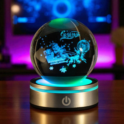 Cosmic Radiance Orb – Multicolor LED Crystal Sphere for Astrology Lovers &amp; Home Deco