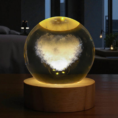 Galaxy Vision Sphere – LED Lighted Crystal Orb for Cosmic Decor and Gifts