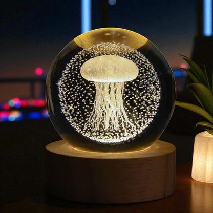 Galaxy Vision Sphere – LED Lighted Crystal Orb for Cosmic Decor and Gifts