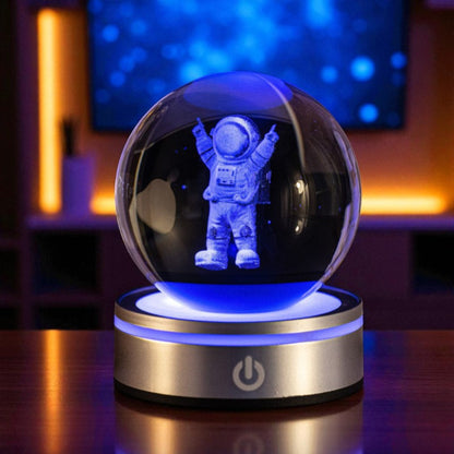 Cosmic Radiance Orb – Multicolor LED Crystal Sphere for Astrology Lovers &amp; Home Deco
