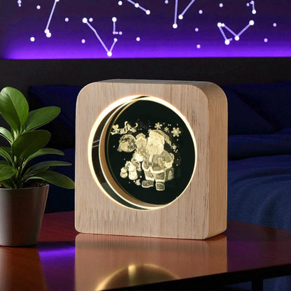 Eternal Light Series – Wooden LED Lamp with Symbolic Designs