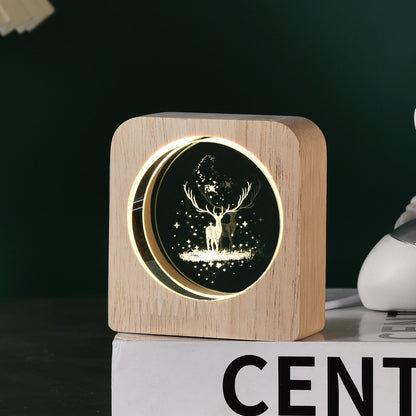 Creative Glow Crystal Small Night Lamp Desktop Decoration