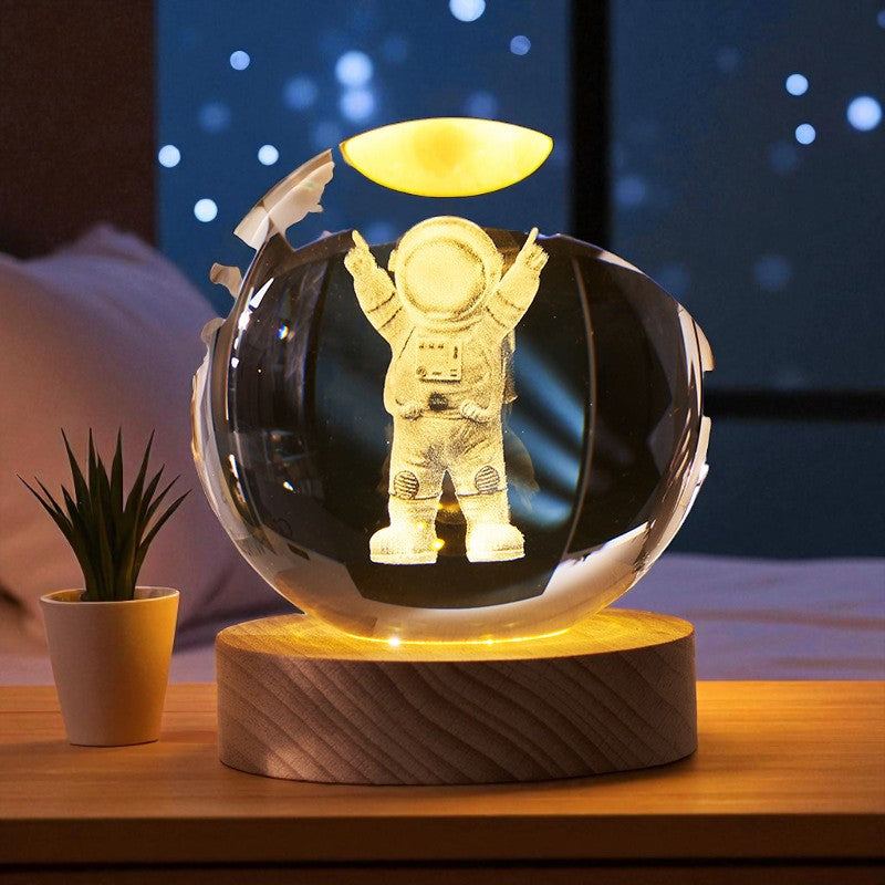 Galaxy Vision Sphere – LED Lighted Crystal Orb for Cosmic Decor and Gifts