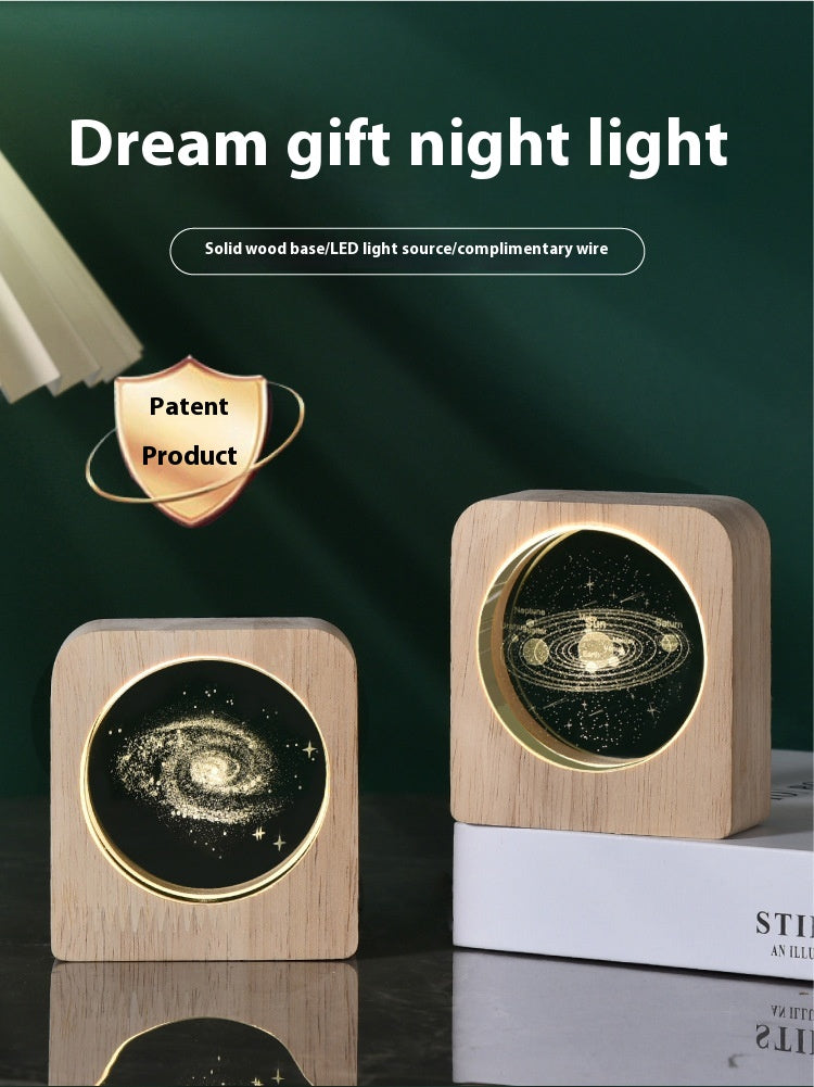 Eternal Light Series – Wooden LED Lamp with Symbolic Designs