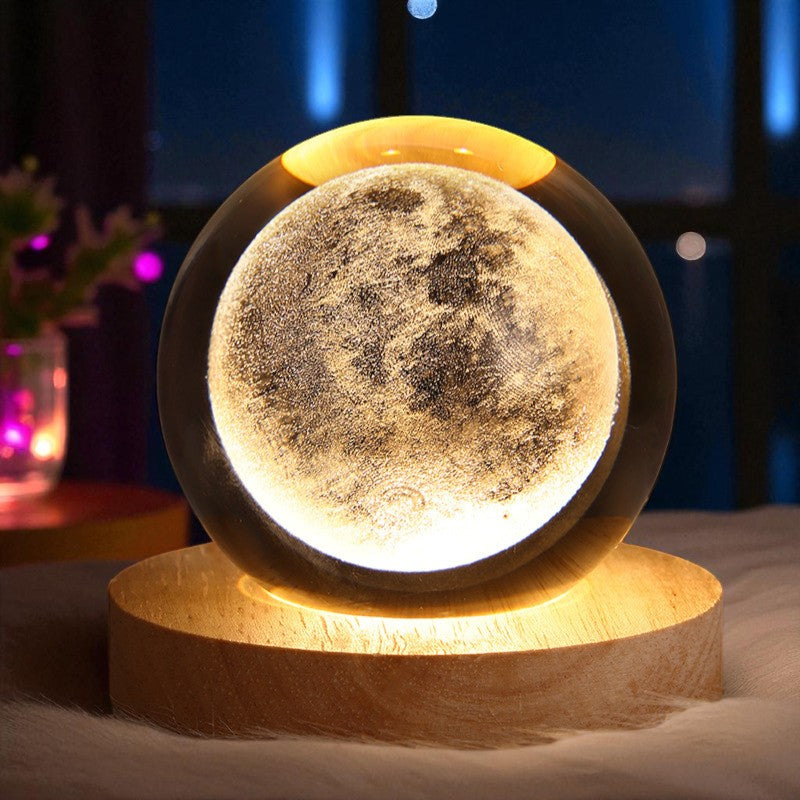 Galaxy Vision Sphere – LED Lighted Crystal Orb for Cosmic Decor and Gifts