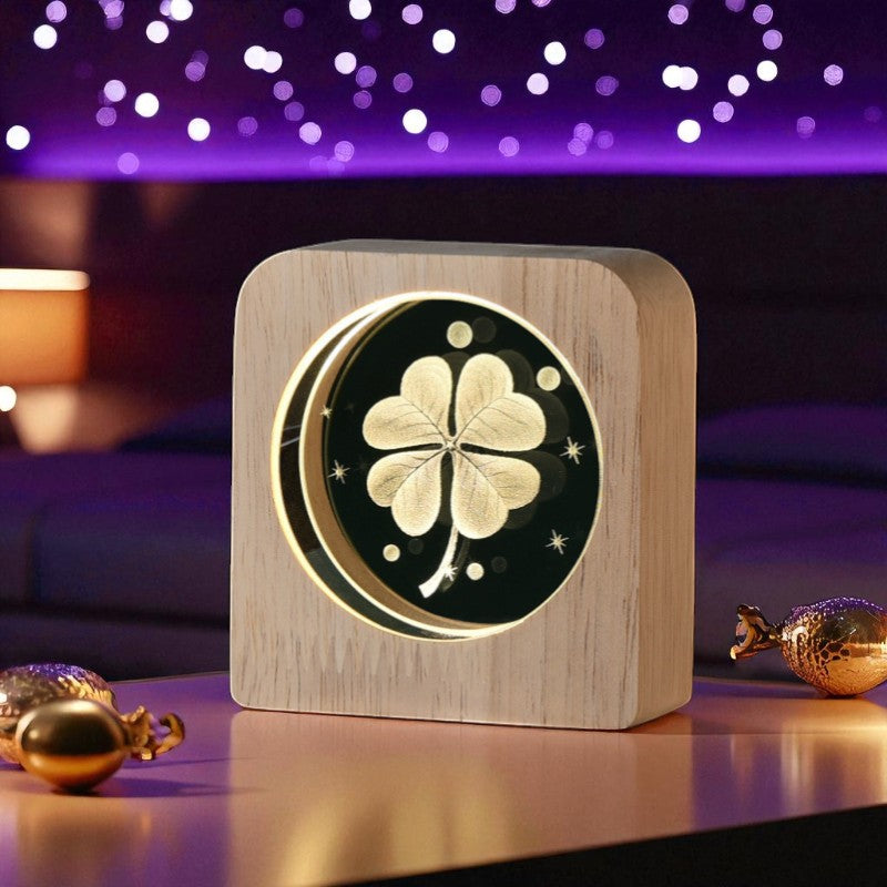 Eternal Light Series – Wooden LED Lamp with Symbolic Designs