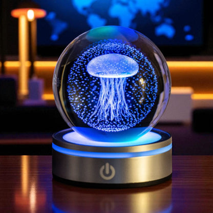 Cosmic Radiance Orb – Multicolor LED Crystal Sphere for Astrology Lovers &amp; Home Deco