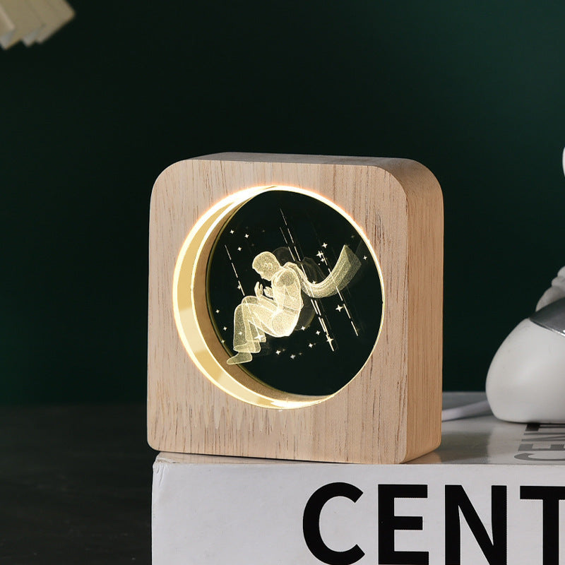 Creative Glow Crystal Small Night Lamp Desktop Decoration