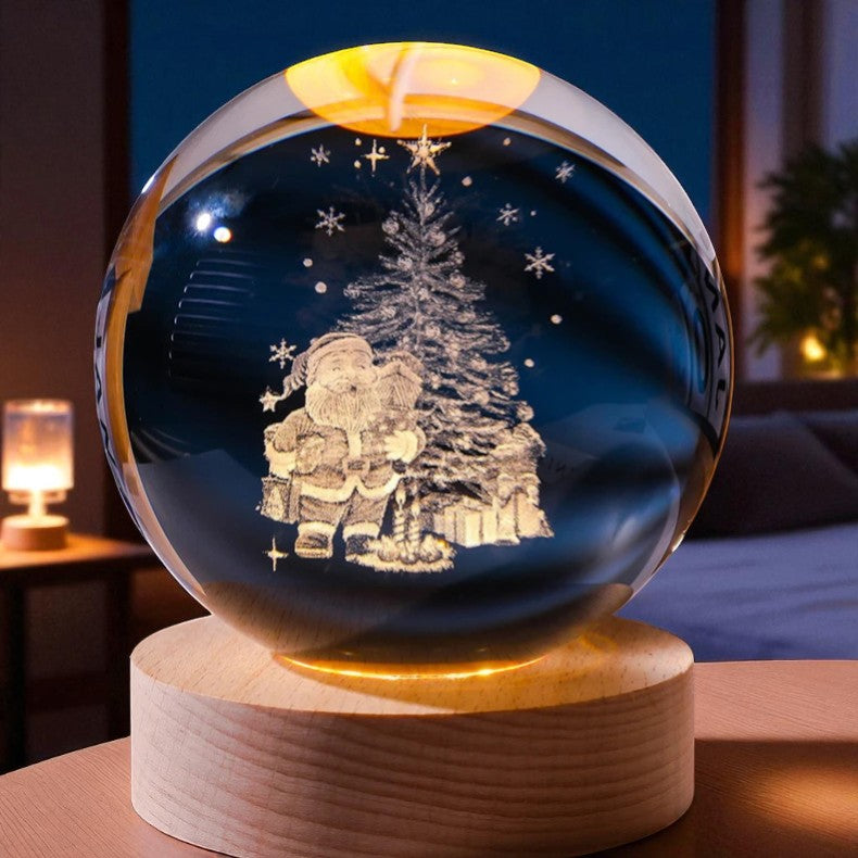 Galaxy Vision Sphere – LED Lighted Crystal Orb for Cosmic Decor and Gifts