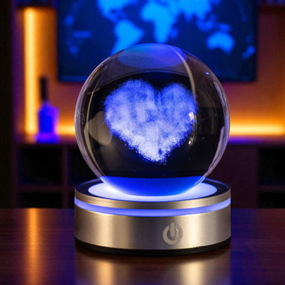 Cosmic Radiance Orb – Multicolor LED Crystal Sphere for Astrology Lovers &amp; Home Deco